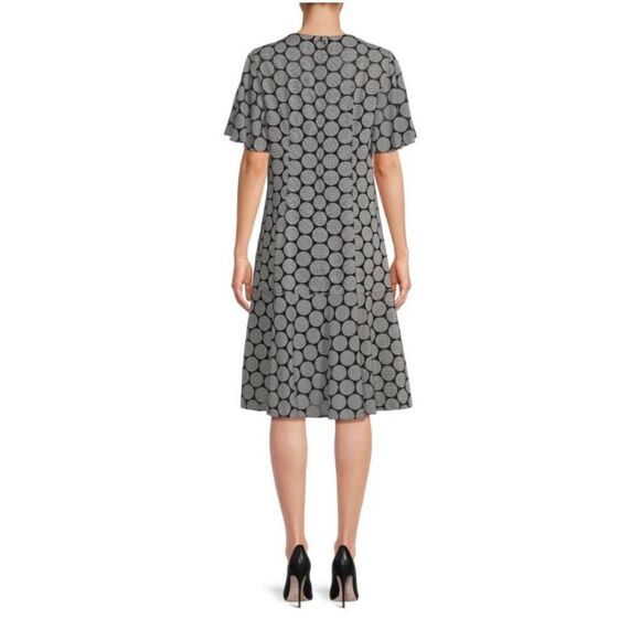 Akris Punto Geometric Textured Knee Length Dress size 10 - Picture 2 of 13